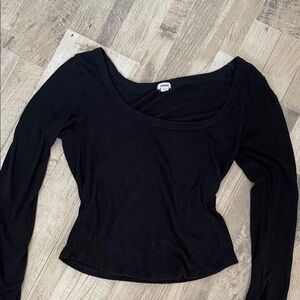 Garage Black Long Sleeve Top